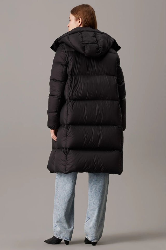 Calvin Klein Uzun Şişme Mont Siyah