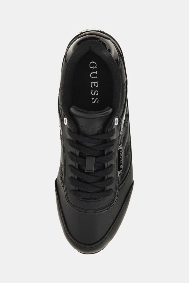 Guess Kabartma Logo Baskili Hansini Spor Ayakkabisi Siyah