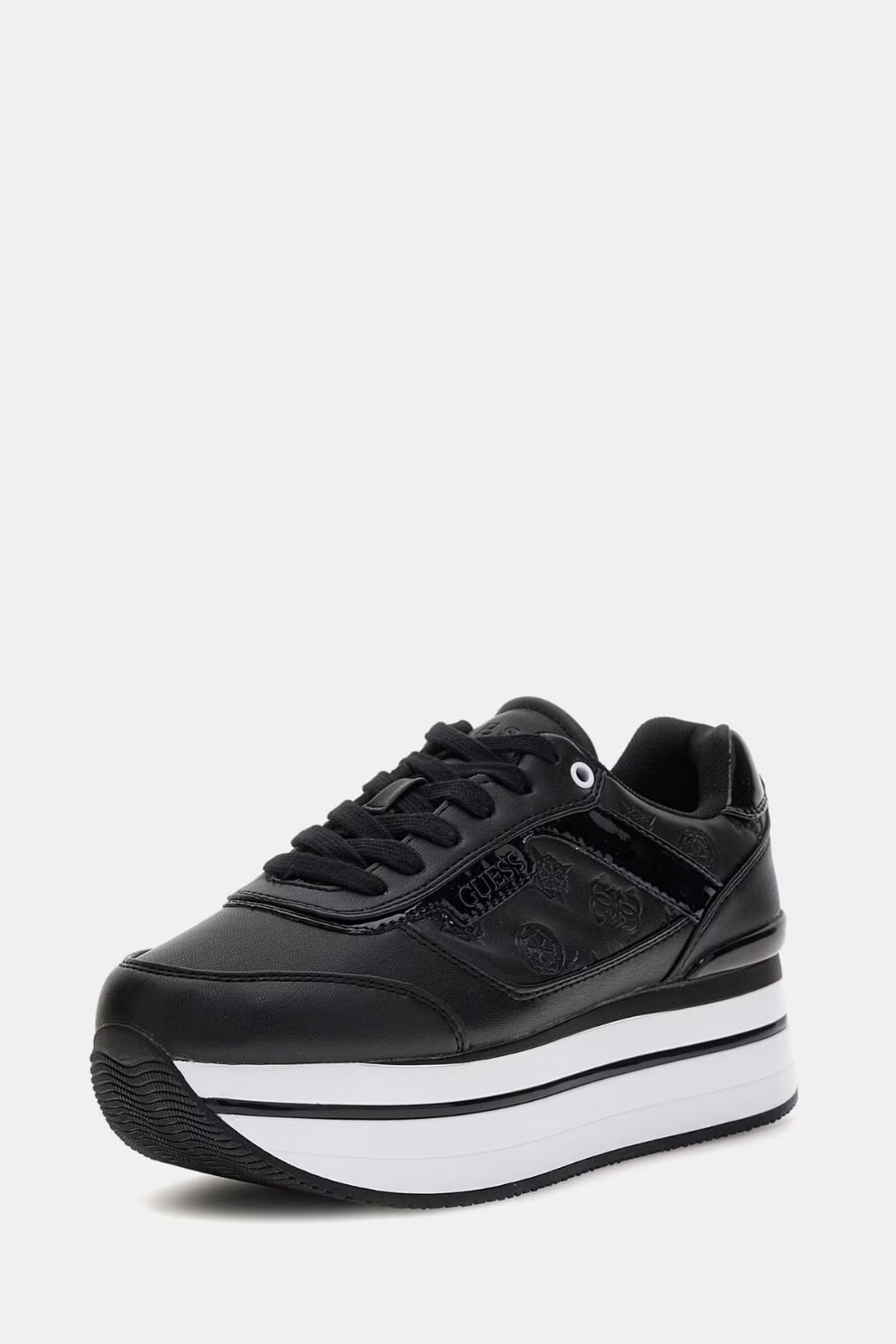 Guess Kabartma Logo Baskili Hansini Spor Ayakkabisi Siyah