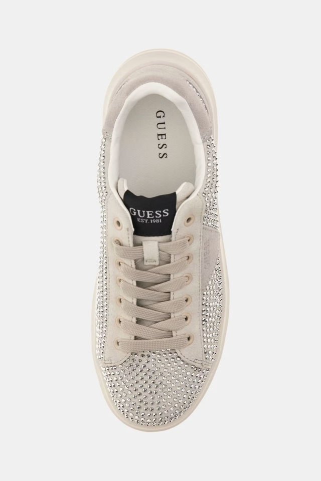 Guess Elbina Süet Deri Sneaker Beyaz