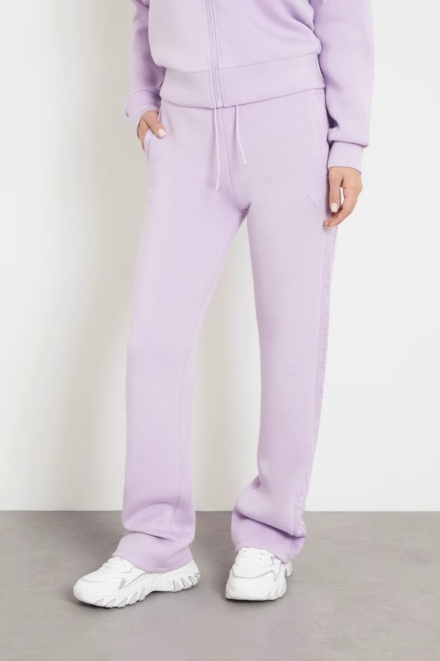 Guess Yan Logolu Scuba Pantolon Lila