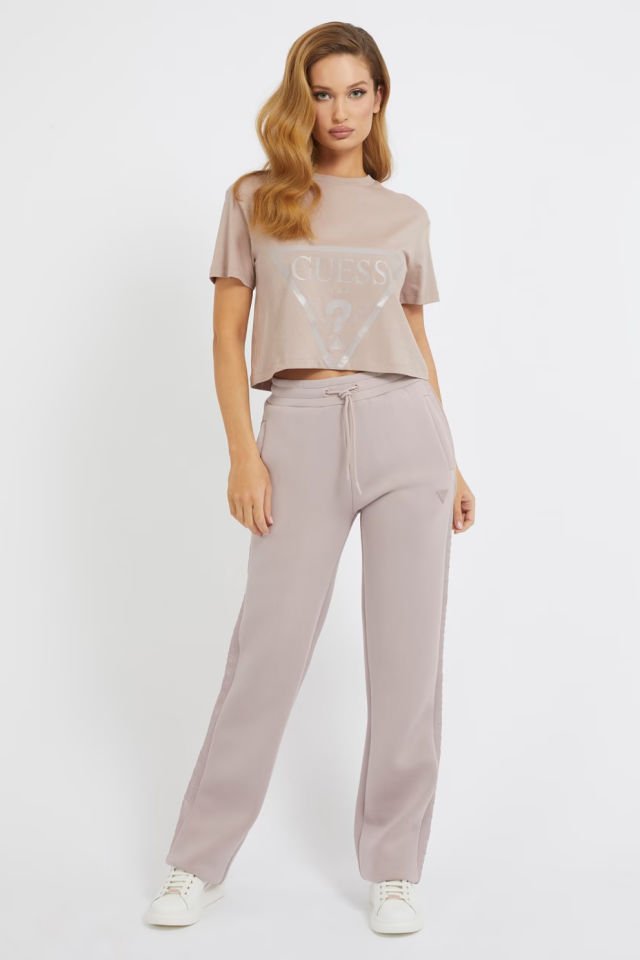 Guess Yan Logolu Scuba Pantolon Toz Pembe