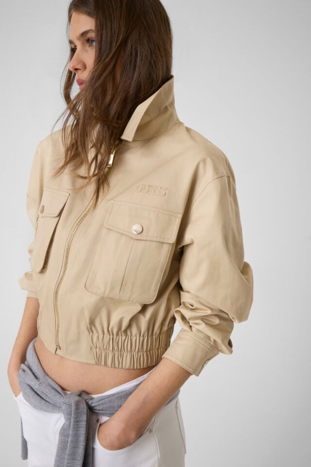 Guess Utility Cropped Ceket Bej