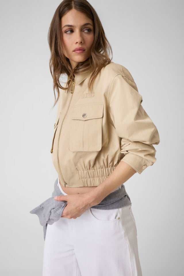 Guess Utility Cropped Ceket Bej