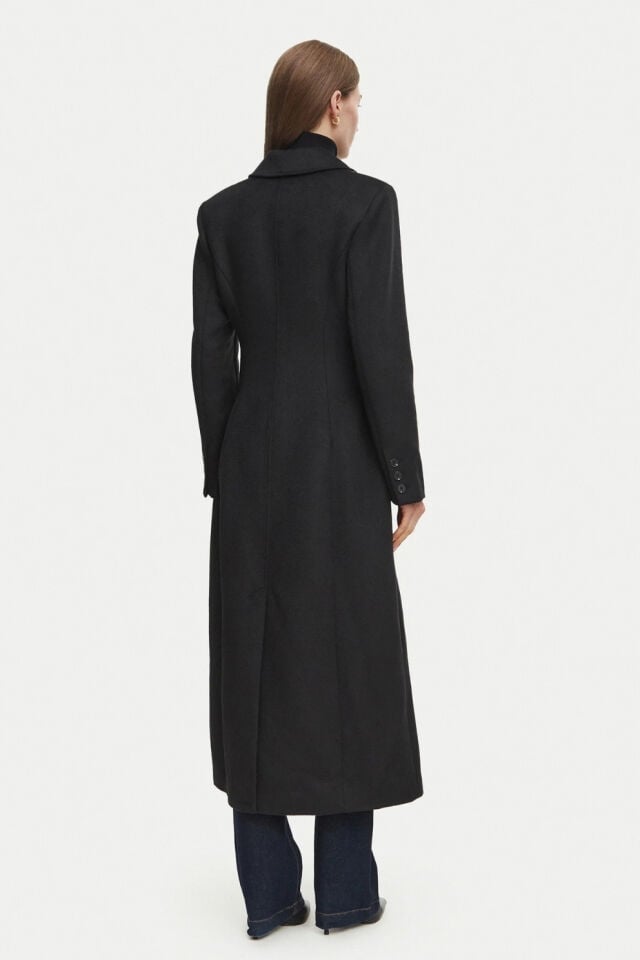 Guess Yün Palto Siyah Normal Kesim Siyah