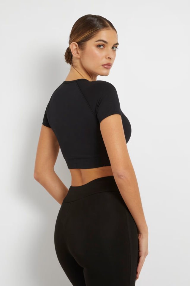 Guess Önü Logolu Spor Üst Siyah