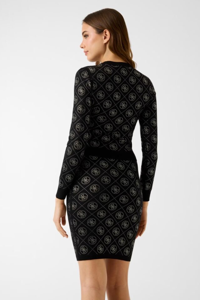 Guess 4G Taşlı Kazak Siyah