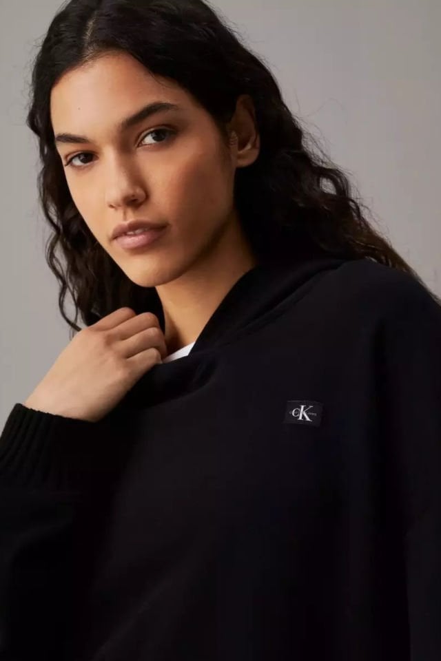 Calvin Klein Kadın Kapşonlu Sweat Siyah