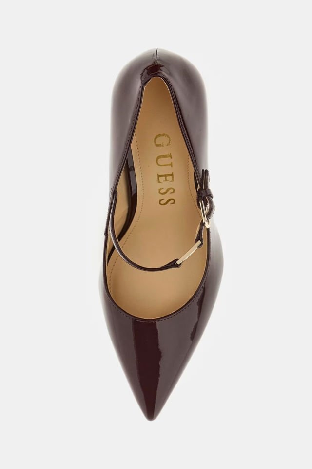 Guess Barrial Rugan Dekolte Ayakkabı Bordo