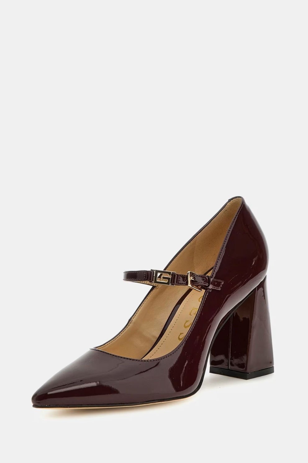 Guess Barrial Rugan Dekolte Ayakkabı Bordo