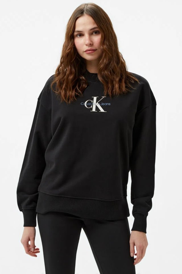 Calvin Klein Kadın Sweatshirt Siyah