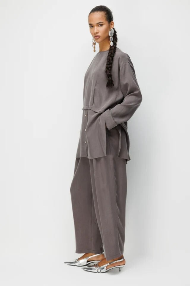 Ghisa Düğme Detaylı Oversize Takım