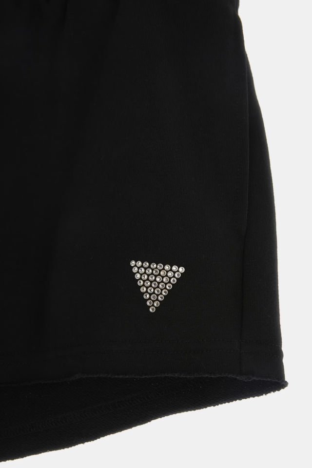 Guess Taşlı Logolu Şort Siyah