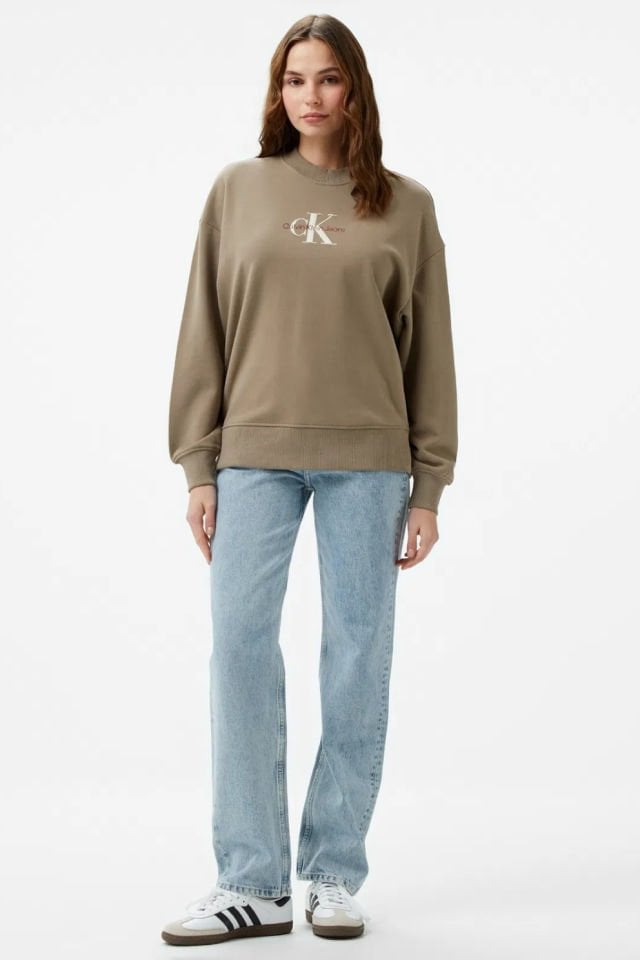 Calvin Klein Kadın Sweatshirt Kahverengi