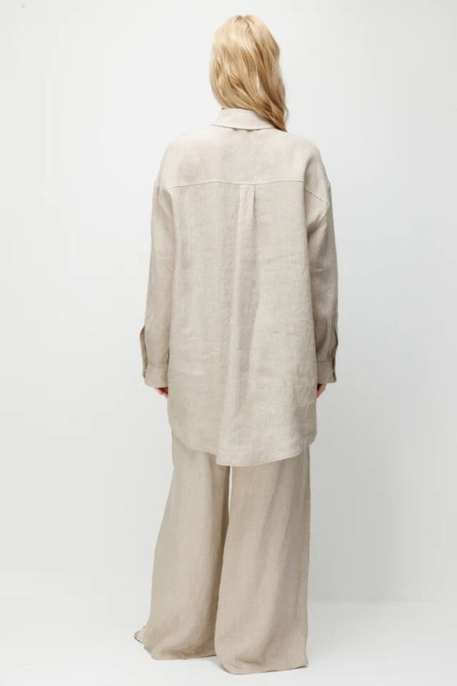 Ghisa Taş Detaylı Keten Takım Taş