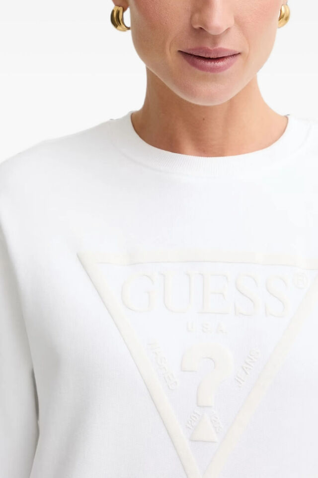 Guess Basy Kadın Sweatshirt Beyaz