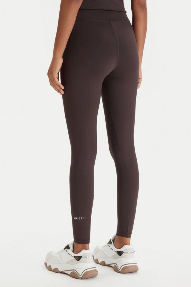 Guess Baskılı Logolu Tayt Kahverengi