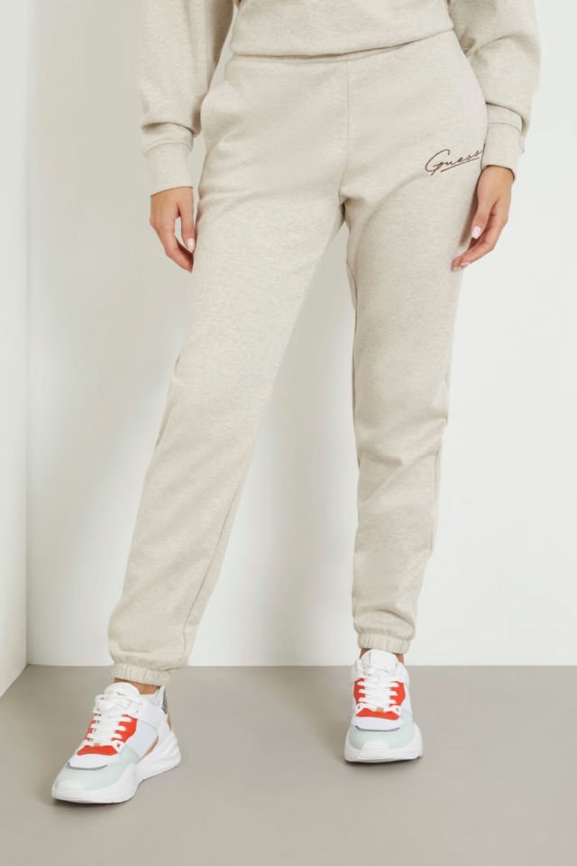 Guess Küçük Logolu Jogger Pantolon Bej