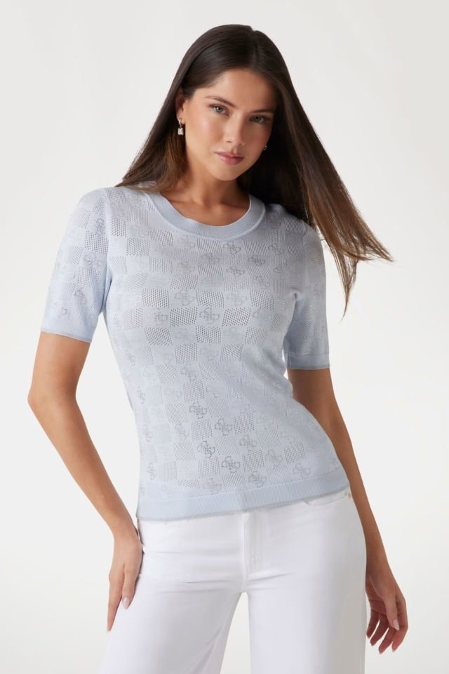 Guess 4G Logolu Kazak Açık Mavi