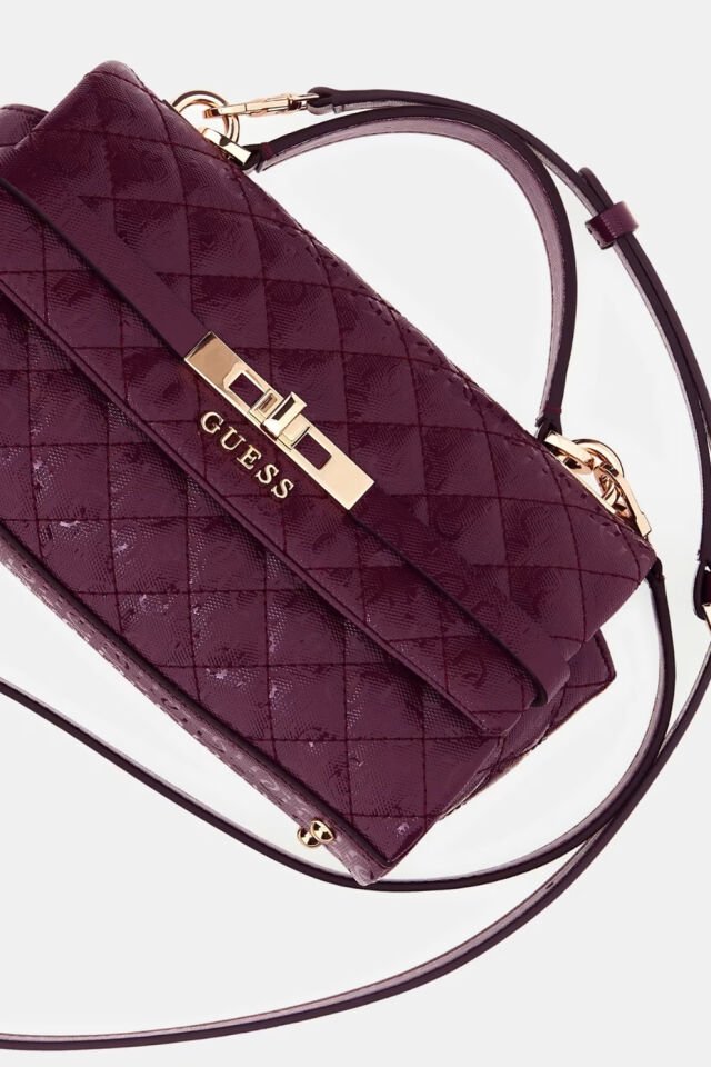 Guess Idra 4G Logo Mini El Çantası Bordo