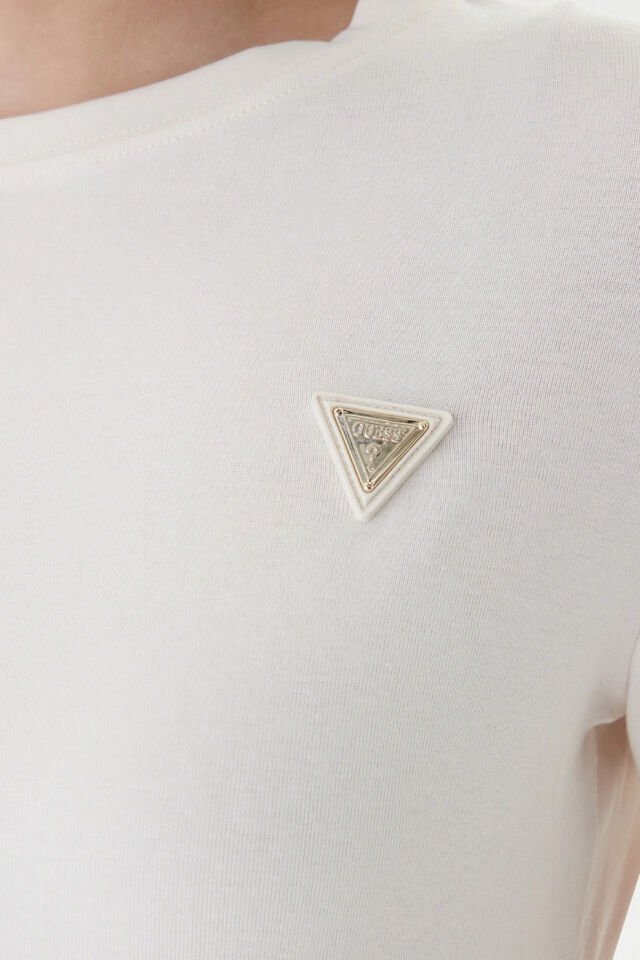 Ekru Normal Kesim Tişört