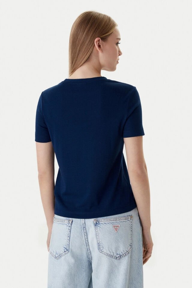 Guess Lacivert Normal Kesim Tişört