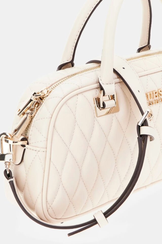 Guess Valla Kapitone Çanta Krem