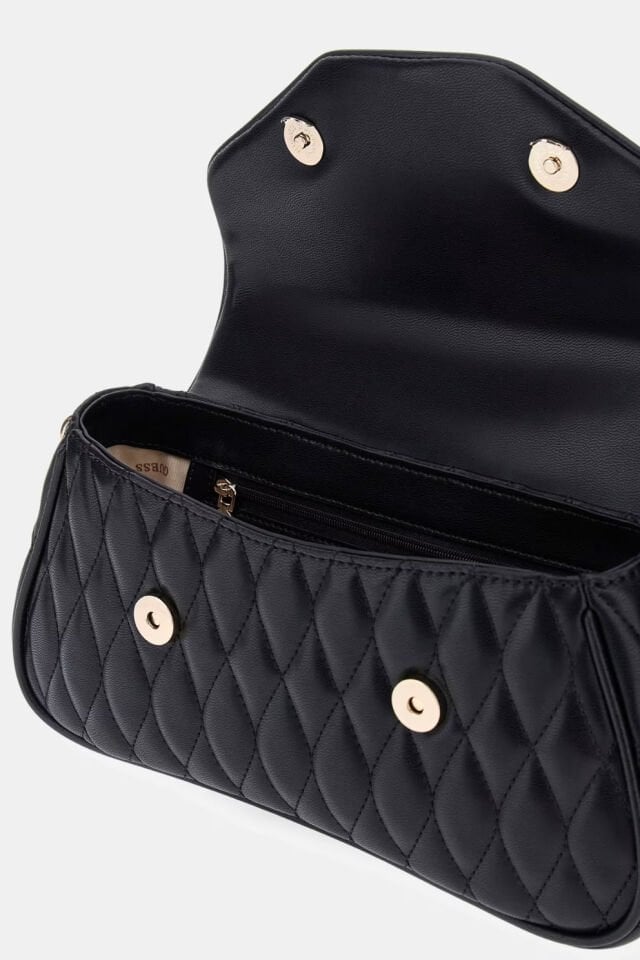 Guess Valla Kapitone Çanta Siyah