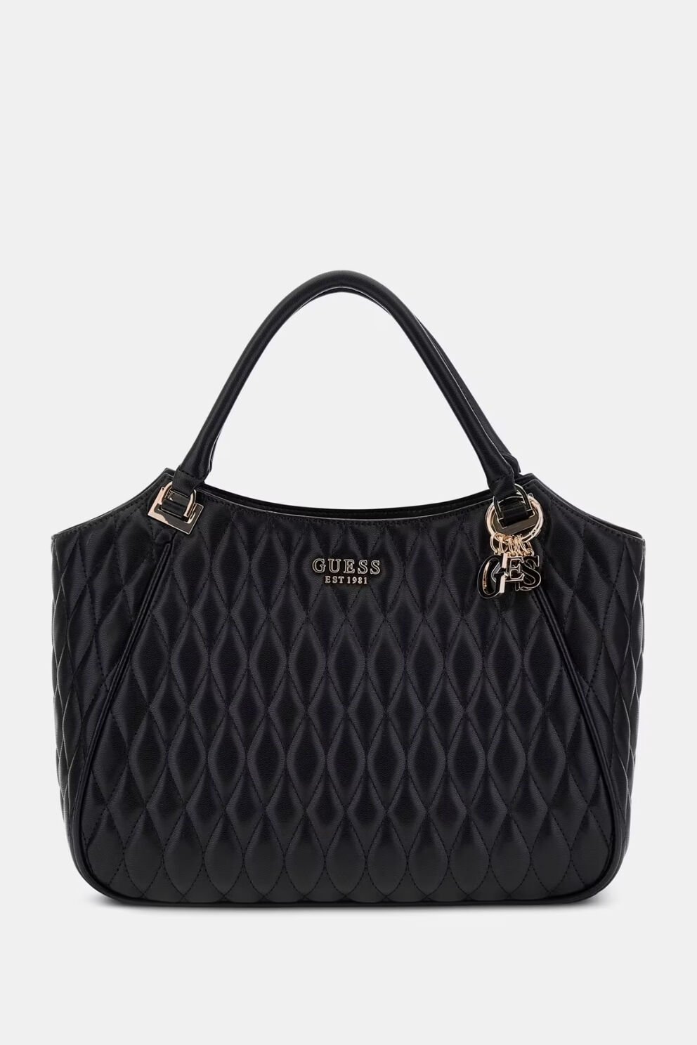 Guess  Valla Kapitoneli Shopper Çanta Siyah