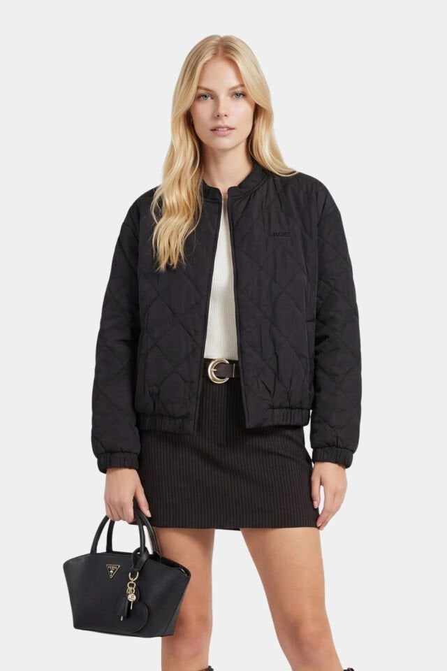 Guess Kadın Spor Ceket Siyah