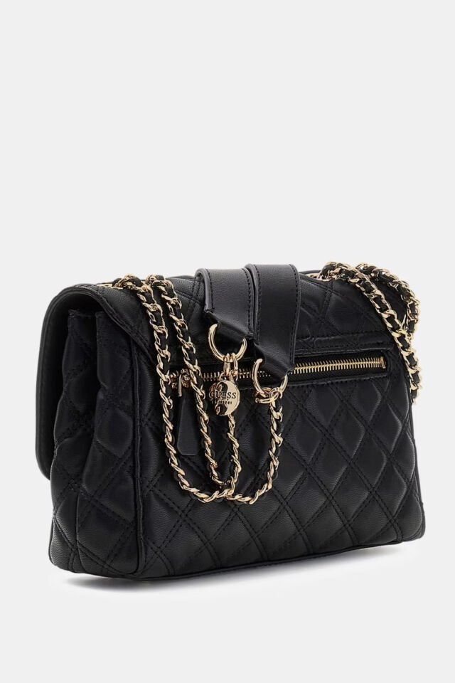 Guess Giully Kapitoneli Çapraz Çanta Siyah