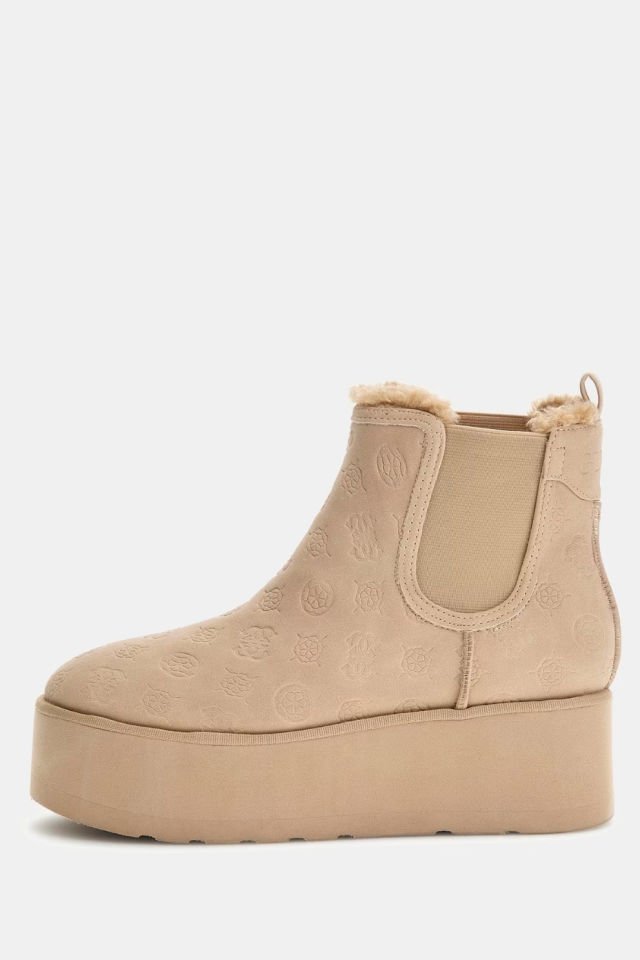 Guess Jilaine 4G Logolu Bot Toz Pembe