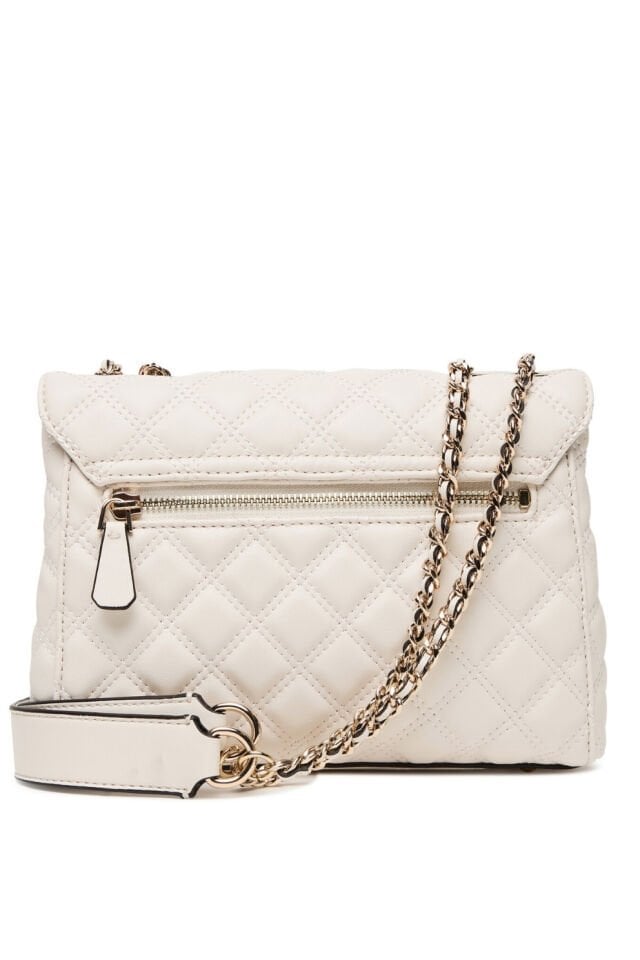 Guess Giully Kapitoneli Çapraz Çanta Beyaz