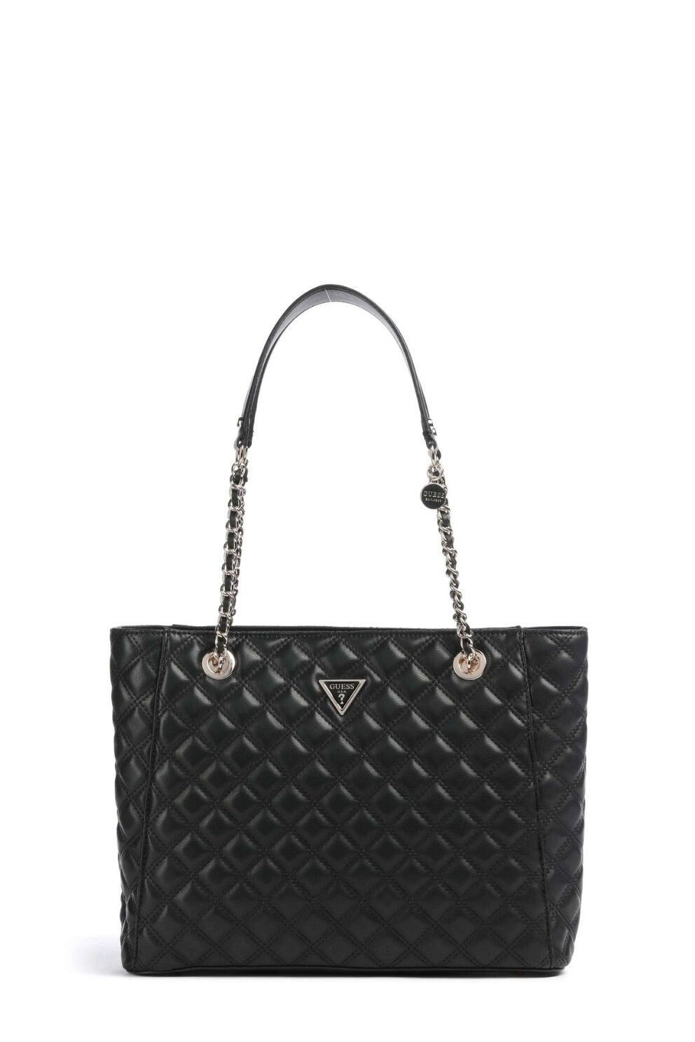 Guess Giully Büyük Tote Çanta Suni Deri Siyah