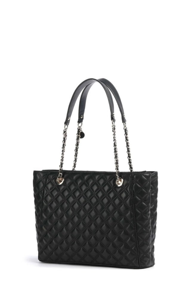 Guess Giully Büyük Tote Çanta Suni Deri Siyah