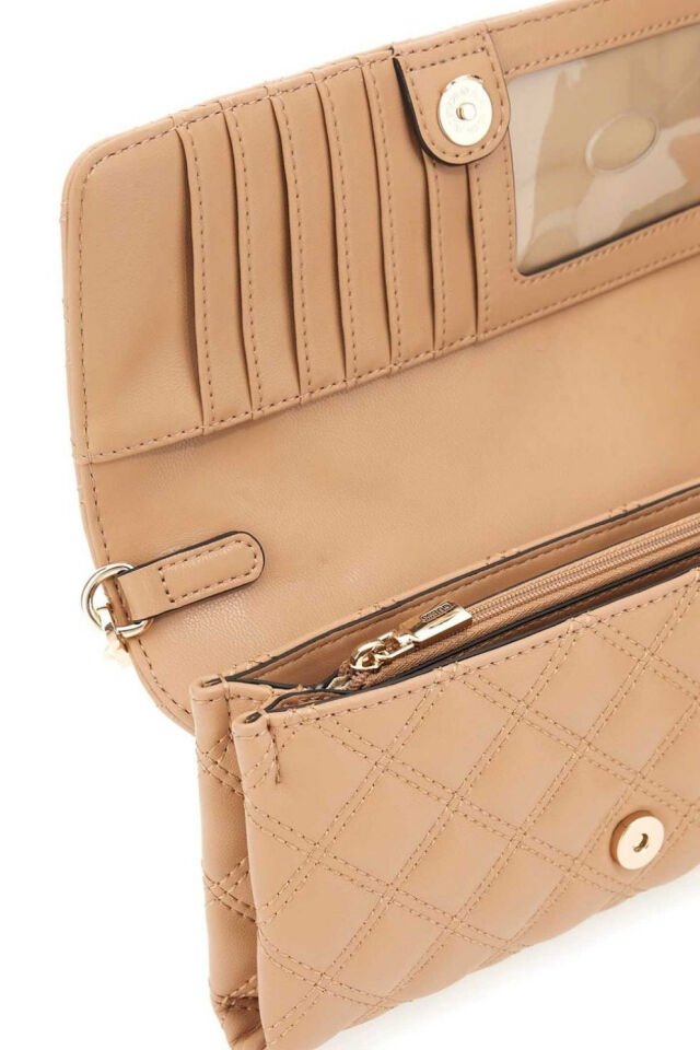 Guess Kadın Kapaklı Çapraz Çanta Bej