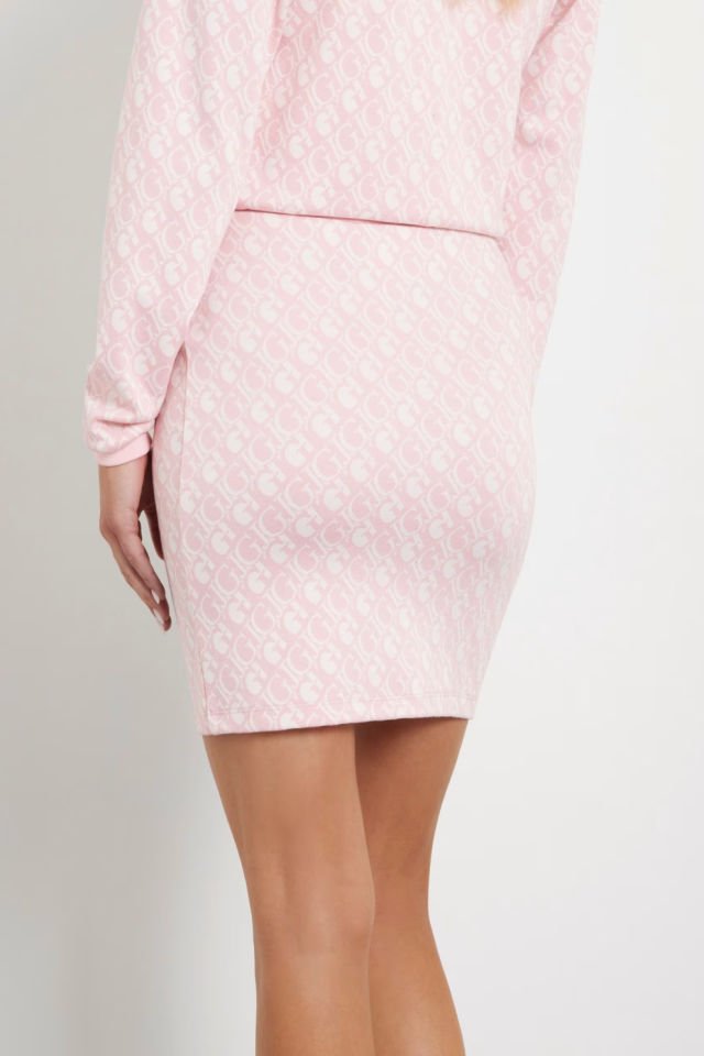 Guess Gj Logolu Mini Etek Pembe