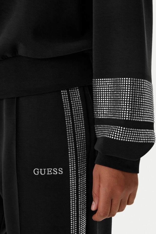 Guess Siyah Normal Kesim Sweatshirt