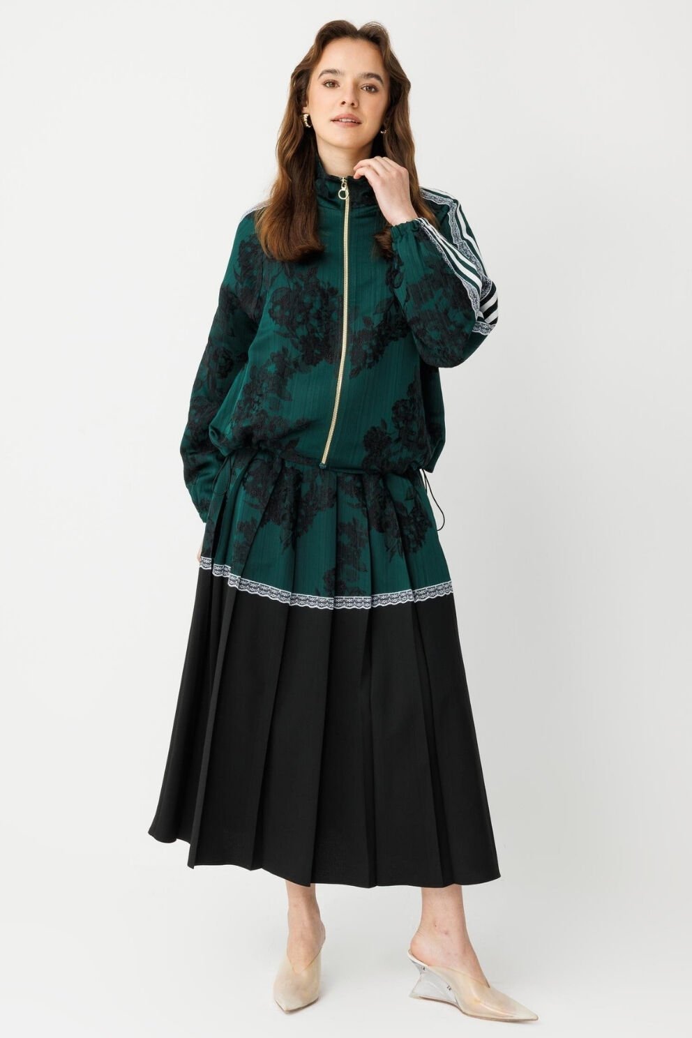 Ghisa Dantel Detaylı Takım Yeşil