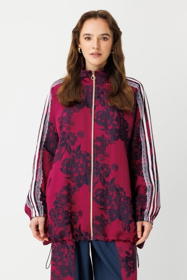 Ghisa Dantel Detaylı Takım Bordo