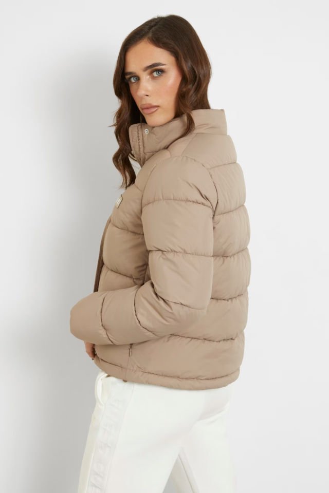 Guess Regular Kalıp Şişme Mont Bej