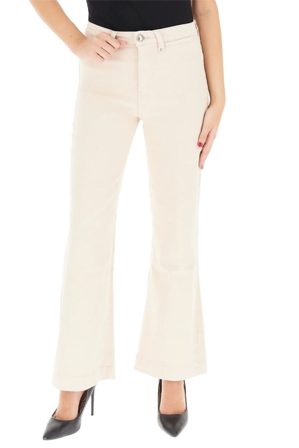Guess Kadın Jeans Charlie Ankle Bej