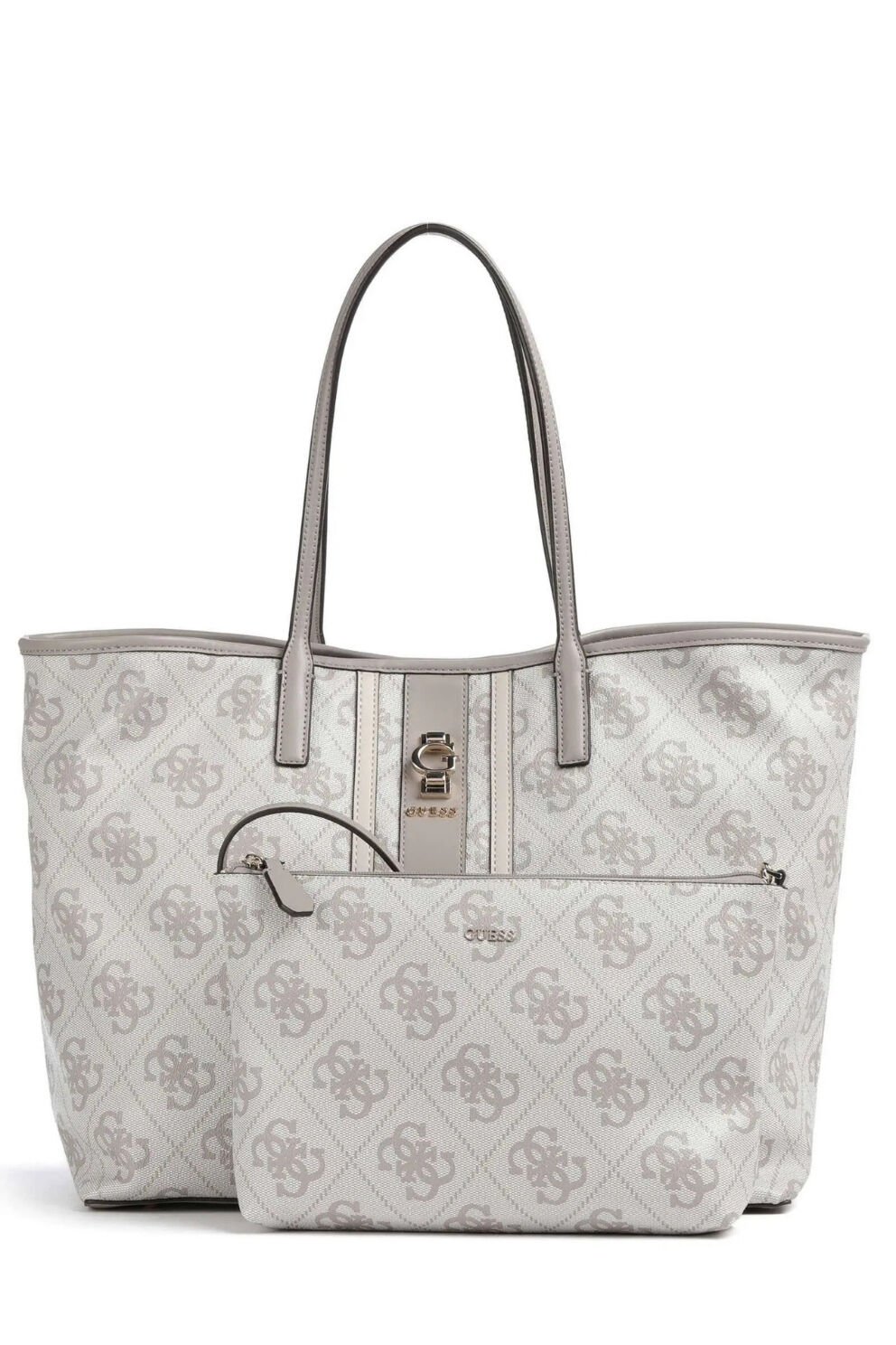 Erenia Tote Çanta Suni Deri Açık Gri