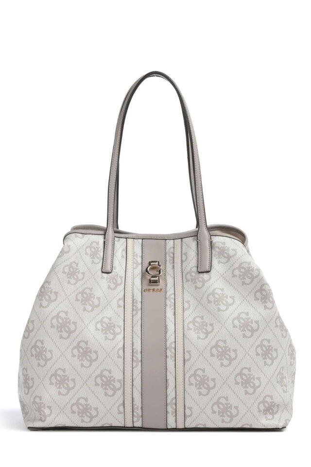 Erenia Tote Çanta Suni Deri Açık Gri