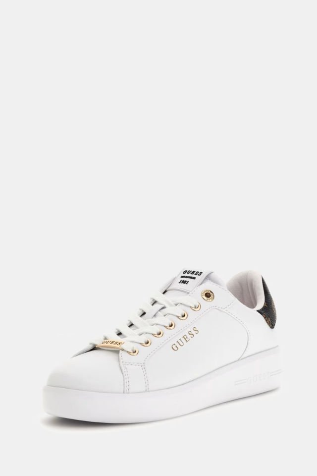 Guess Roki 4G ve Peony Logolu Sneaker Beyaz