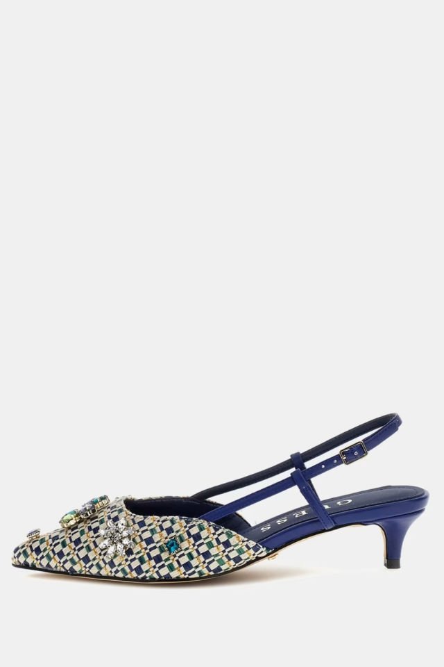 Guess Jesseny Mücevher Detayli Slingback Mavi