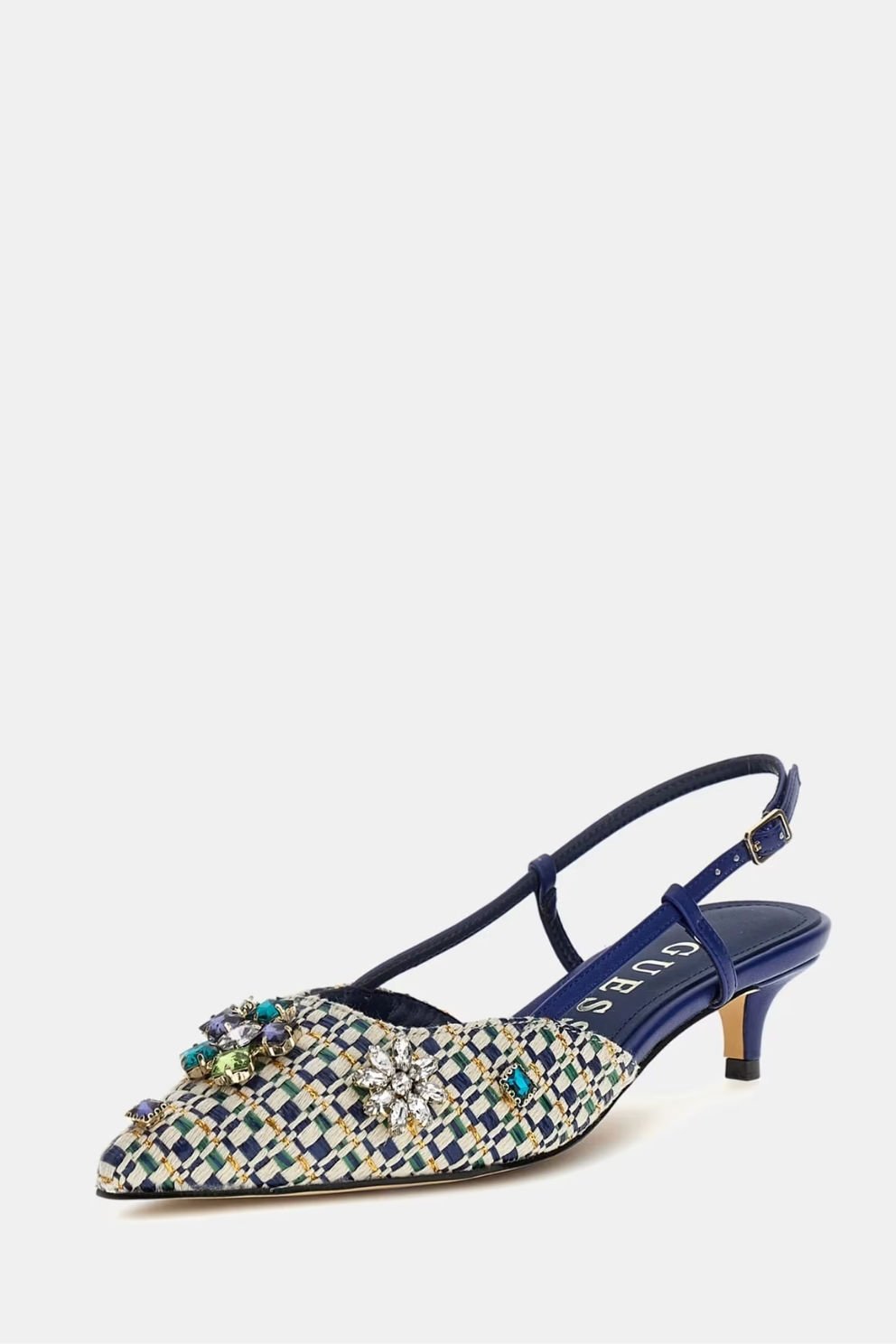 Guess Jesseny Mücevher Detayli Slingback Mavi