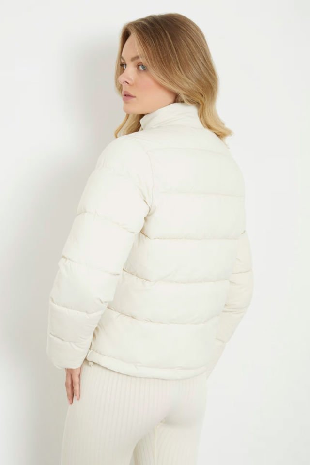 Guess Regular Kalıp Şişme Mont Beyaz