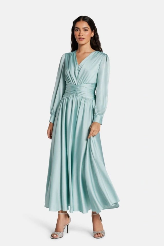 Guess Kadın Yeşil Helena Maksi Elbise