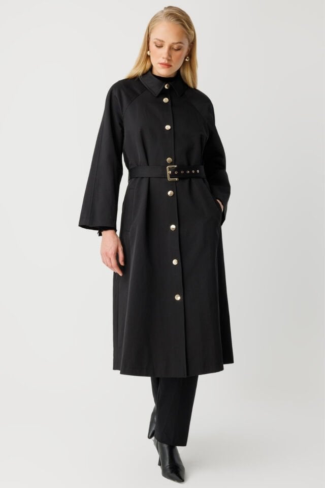 Ghisa Kemerli Trenç Siyah